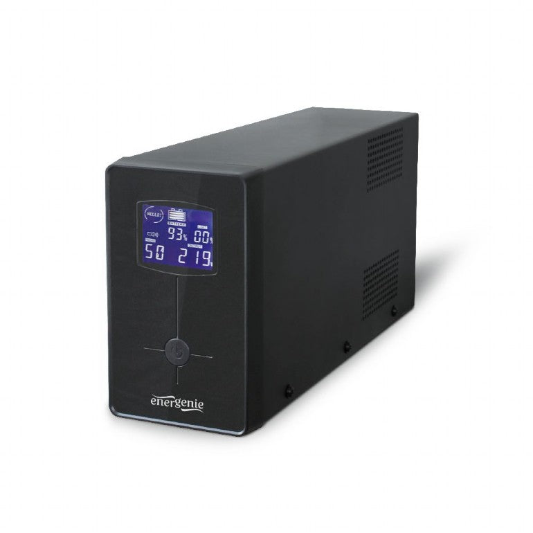 UPS GEMBIRD, Line Int. , mini tower, 650VA/390W, AVR, IEC x 2/ Schuko x 1, 1 x baterie 12V/7Ah, display LCD, back-up 1 - 10 min., "EG-UPS-031"