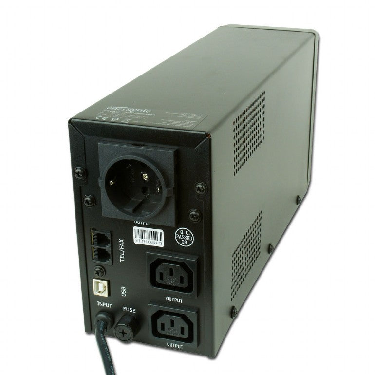 UPS GEMBIRD, Line Int. cu management, mini tower, 850VA/510W, AVR, IEC x 2/ Schuko x 1, 1 x baterie 12V/8Ah, display LCD, back-up 11 - 20 min., "EG-UPS-032"
