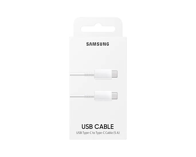 CABLU alimentare smartphone Samsung, USB Type-C (T) la USB Type-C (T), cauciuc, lungime 1 m, alb, "EP-DN975BWEGWW"