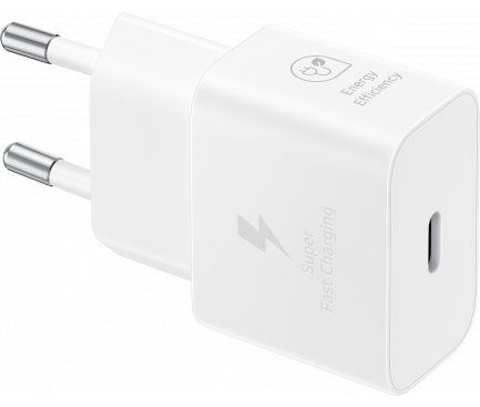 Incarcator retea Super Fast Charger 25W, port USB Type-C, fara cablu, Alb "EP-T2510NWEGEU"