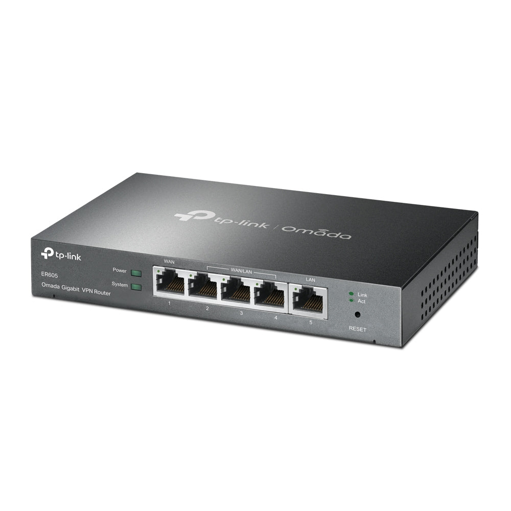 ROUTER TP-LINK wired Gigabit, 1 Gigabit WAN + 1 Gigabit LAN + 3 Changeable Gigabit WAN/LAN Ports , tehnologie VPN "ER605"