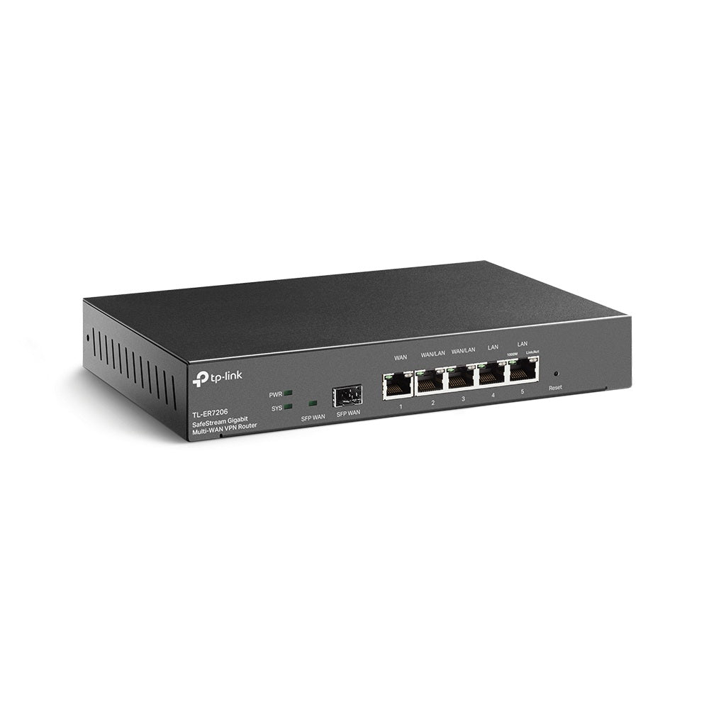 ROUTER TP-LINK wired Gigabit, 1 WAN + 2 LAN + 2 WAN/LAN + 1 Gigabit SFP, "ER7206"