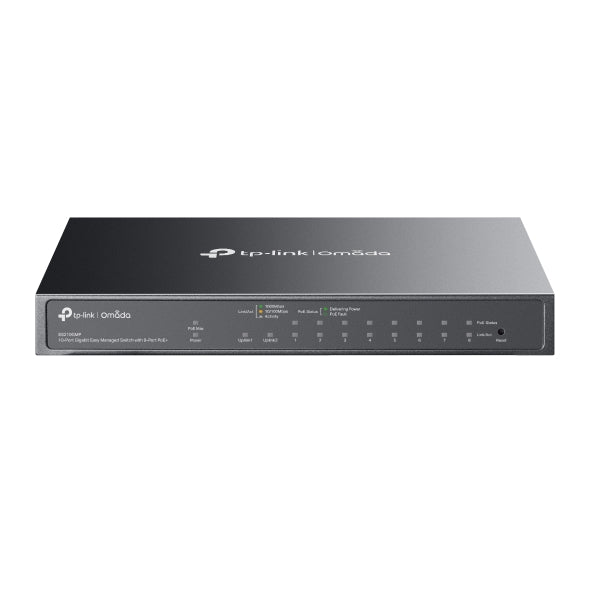 SWITCH TP-LINK Omada easy managed, 8× Gigabit 802.3at/af-compliant PoE+ RJ45, 1× Gigabit RJ45 port,1× Gigabit SFP/RJ45 Combo,125W buget POE, carcasa metalica "ES210GMP"