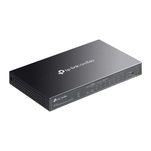 SWITCH TP-LINK Omada easy managed, 8× Gigabit 802.3at/af-compliant PoE+ RJ45, 1× Gigabit RJ45 port,1× Gigabit SFP/RJ45 Combo,125W buget POE, carcasa metalica "ES210GMP"