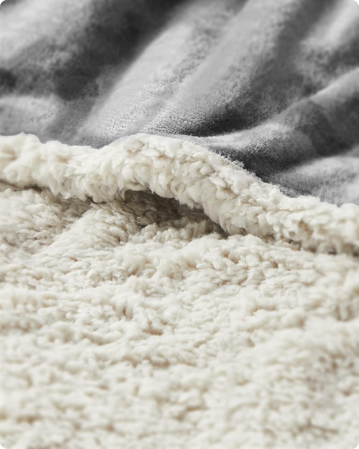FEANDREA Patura impermeabila caini XL, reversibila cu fleece Sherpa si flanel, lavabila, 152x127 cm, gri
