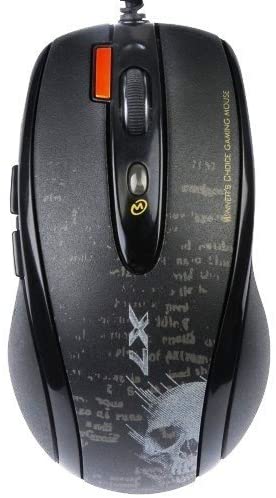 MOUSE A4tech, gaming, cu fir, USB, optic, 3000 dpi, butoane/scroll 4/1, buton selectare viteza, negru, "F5-BK"