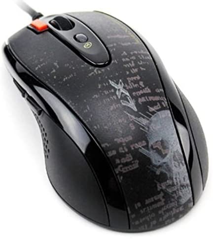 MOUSE A4tech, gaming, cu fir, USB, optic, 3000 dpi, butoane/scroll 4/1, buton selectare viteza, negru, "F5-BK"