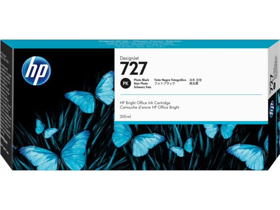 Cartus Cerneala Original HP Photo Black, nr.727, pentru DesignJet T1530|T2530|T930, 300ml, , "F9J79A"
