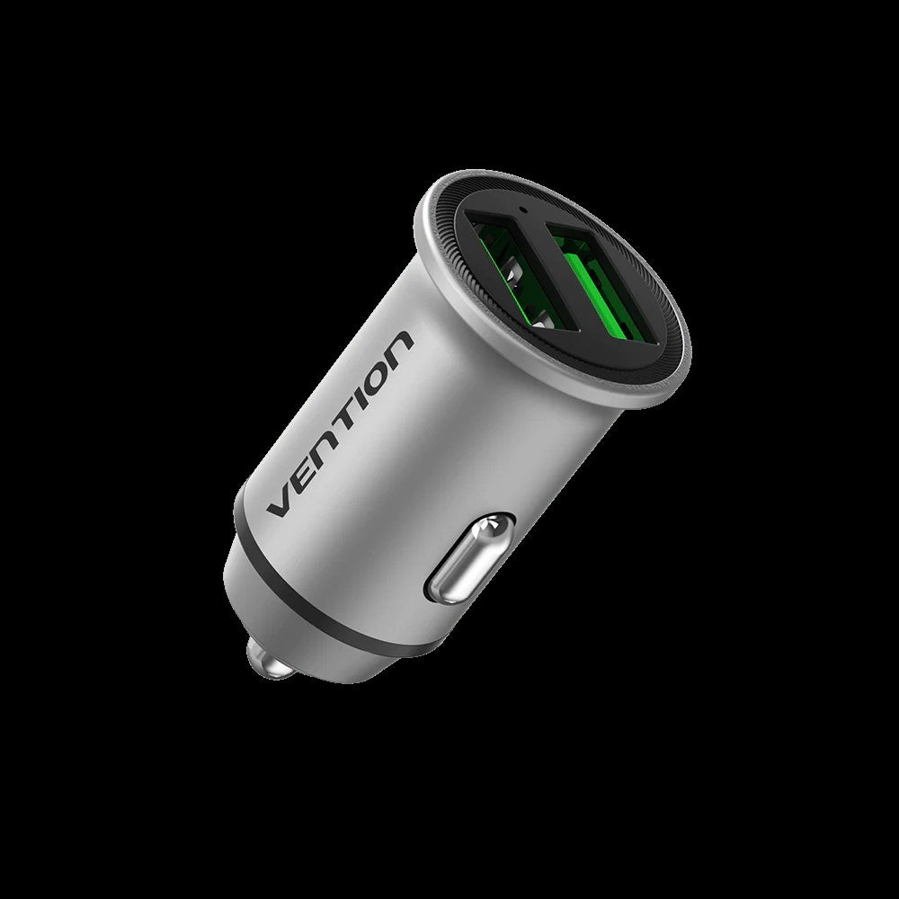 Alimentator SmartPhone Auto Vention, 18W, 2 x USB-A(M), Quick charge, gri, "FFAH0"