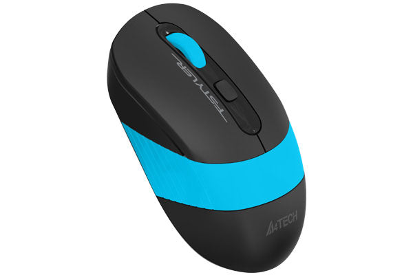 MOUSE A4tech, gaming, wireless, 2.4GHz, optic, 2000 dpi, butoane/scroll 4/1, buton selectare viteza, negru / albastru, "FG10 Blue"