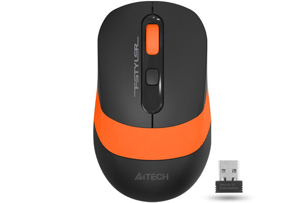 MOUSE A4tech, gaming, wireless, 2.4GHz, optic, 2000 dpi, butoane/scroll 4/1, buton selectare viteza, negru / portocaliu, "FG10 Orange"