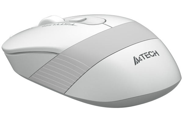 MOUSE A4tech, gaming, wireless, 2.4GHz, optic, 2000 dpi, butoane/scroll 4/1, buton selectare viteza, alb/ gri, "FG10 White"
