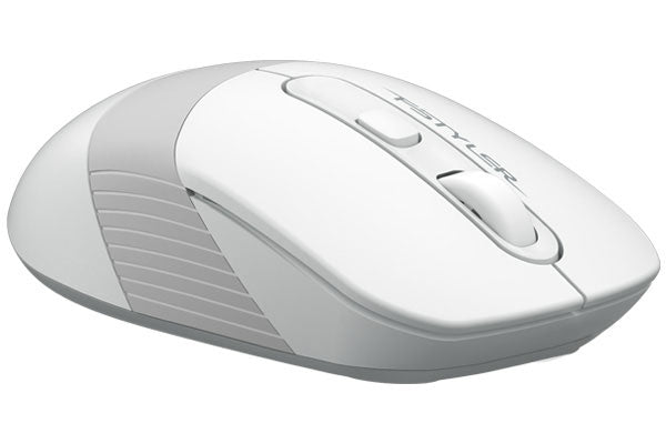 MOUSE A4tech, gaming, wireless, 2.4GHz, optic, 2000 dpi, butoane/scroll 4/1, buton selectare viteza, alb/ gri, "FG10 White"