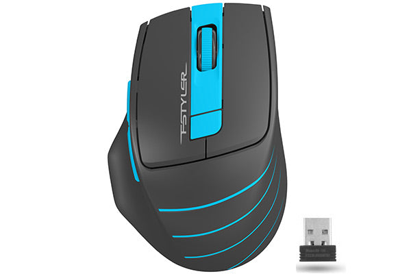 MOUSE A4tech, gaming, wireless, 2.4GHz, optic, 2000 dpi, butoane/scroll 6/1, buton selectare viteza, negru / albastru, "FG30 Blue"