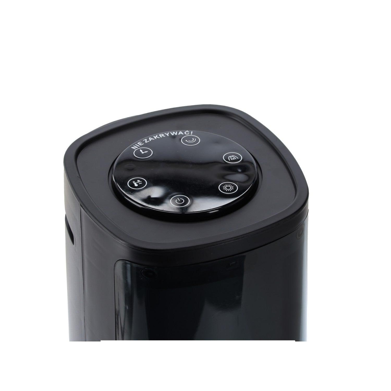 Semineu electric tip coloana cu efect de flacara, 2000W, termostat, 20x20x64 cm, negru