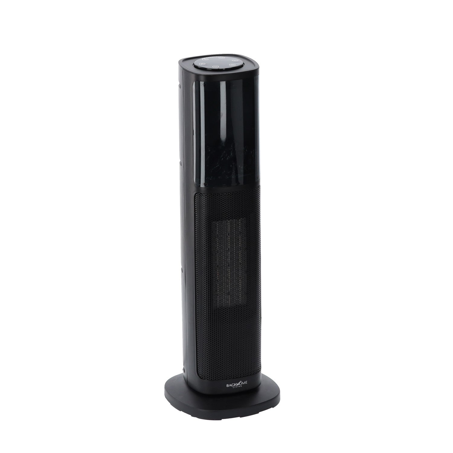 Semineu electric tip coloana cu efect de flacara, 2000W, termostat, 20x20x64 cm, negru