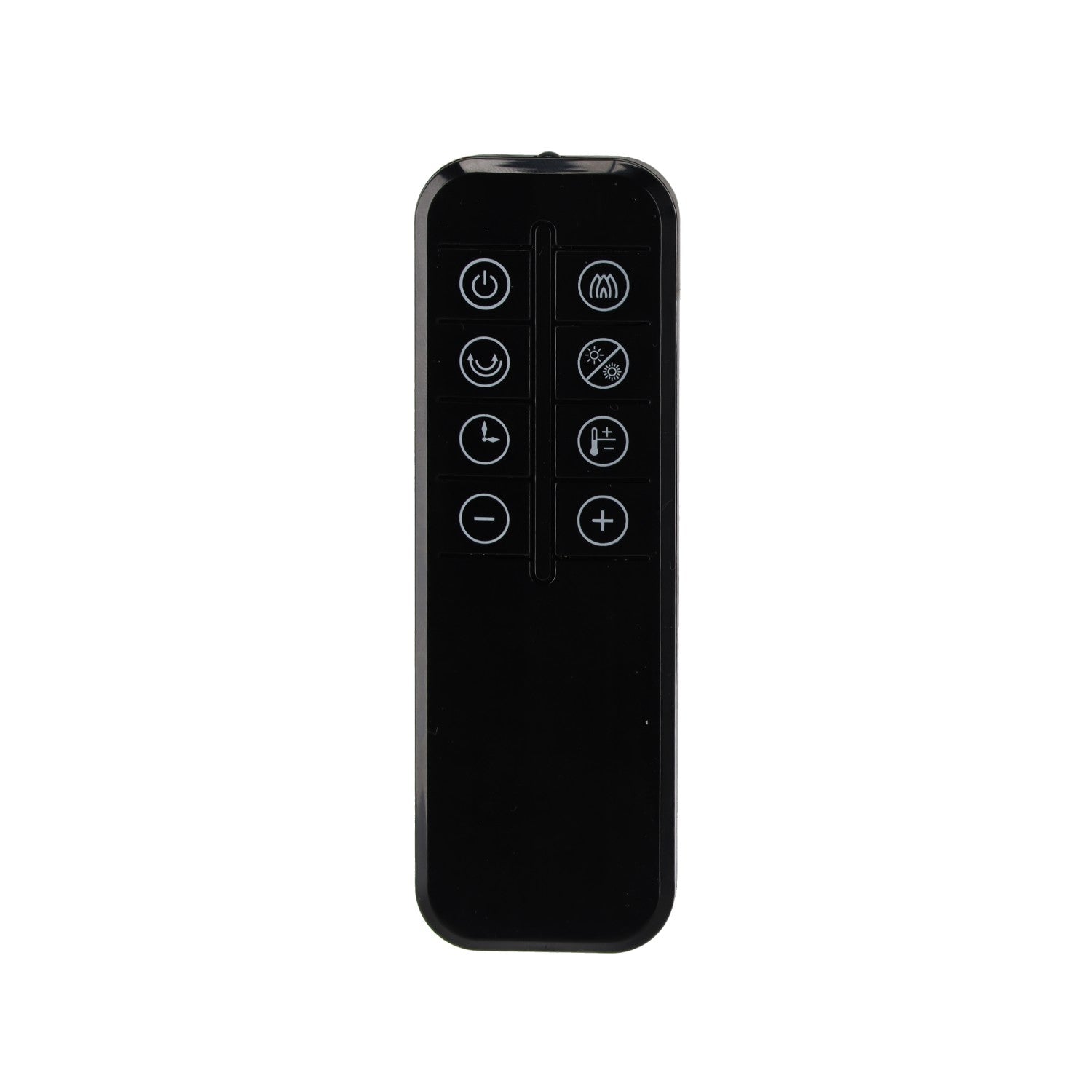 Semineu electric tip coloana cu efect de flacara, 2000W, termostat, 20x20x64 cm, negru