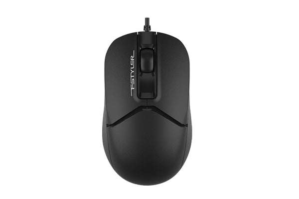 MOUSE A4tech, PC sau NB, cu fir, USB, optic, 1600 dpi, butoane/scroll 3/1, , negru, "FM12 Black"