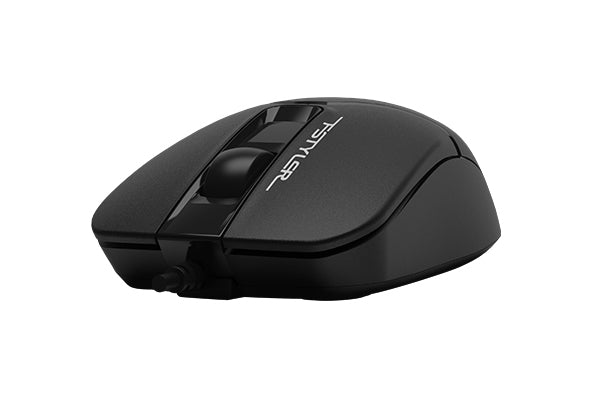 MOUSE A4tech, PC sau NB, cu fir, USB, optic, 1600 dpi, butoane/scroll 3/1, , negru, "FM12 Black"