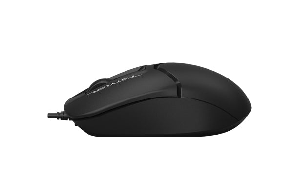 MOUSE A4tech, PC sau NB, cu fir, USB, optic, 1600 dpi, butoane/scroll 3/1, , negru, "FM12 Black"
