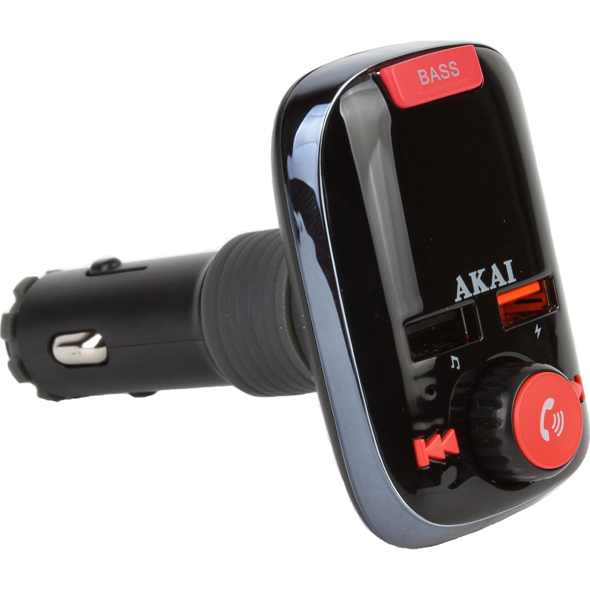 MODULATOR FM Akai, Bluetooth 5.0, quick charge QC3.0, format MP3 | WMA, USB x 2, SD, montare la priza auto, 