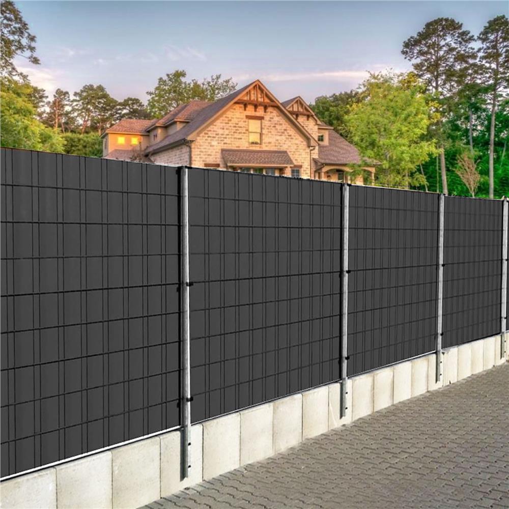 Panou de gard pentru intimitate in gradina, PVC, 50 x 0.19 m, gri antracit