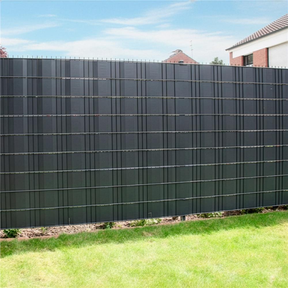 Panou de gard pentru intimitate in gradina, PVC, 50 x 0.19 m, gri antracit