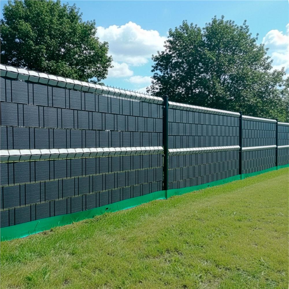 Panou de gard pentru intimitate in gradina, PVC, 50 x 0.19 m, gri antracit
