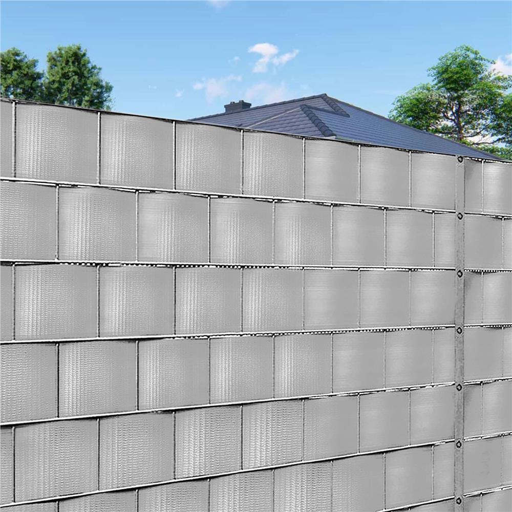Panou de gard pentru intimitate in gradina, PVC, 50 x 0.19 m, gri