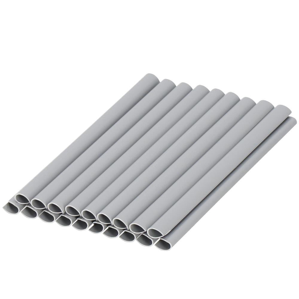 Panou de gard pentru intimitate in gradina, PVC, 50 x 0.19 m, gri