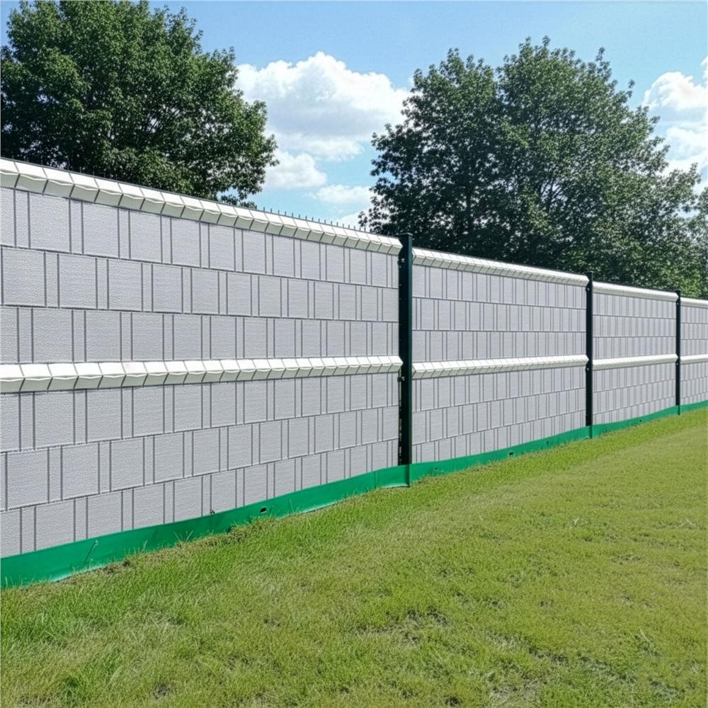 Panou de gard pentru intimitate in gradina, PVC, 50 x 0.19 m, gri