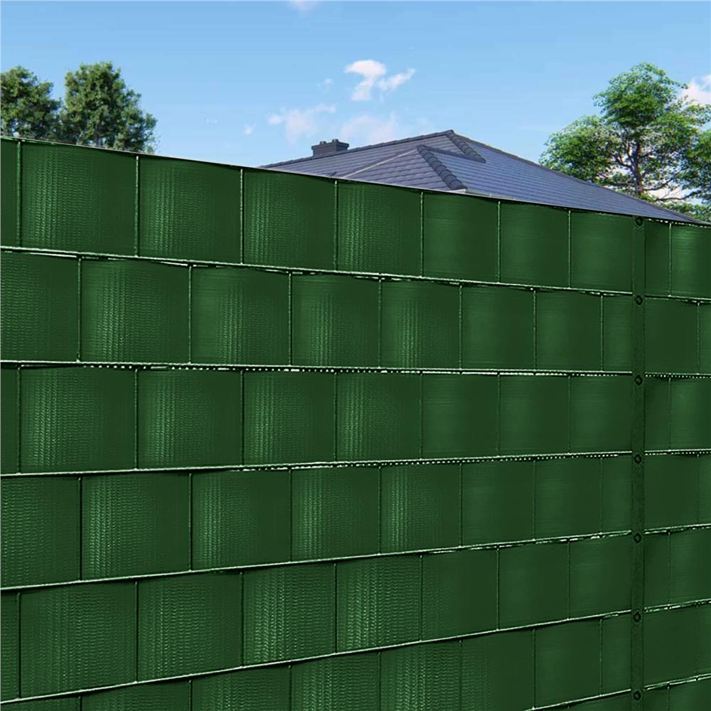 Panou de gard pentru intimitate in gradina, PVC, 50 x 0.19 m, verde
