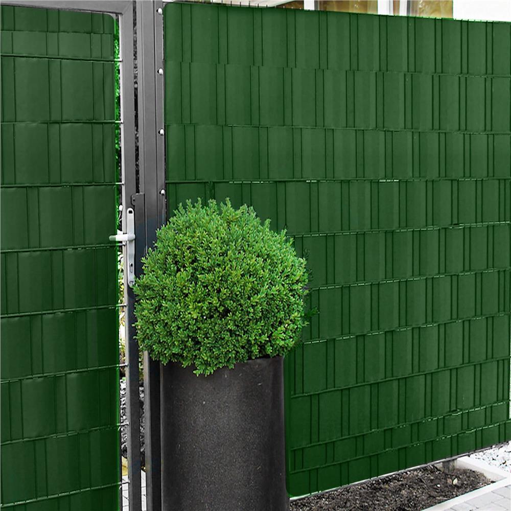 Panou de gard pentru intimitate in gradina, PVC, 50 x 0.19 m, verde
