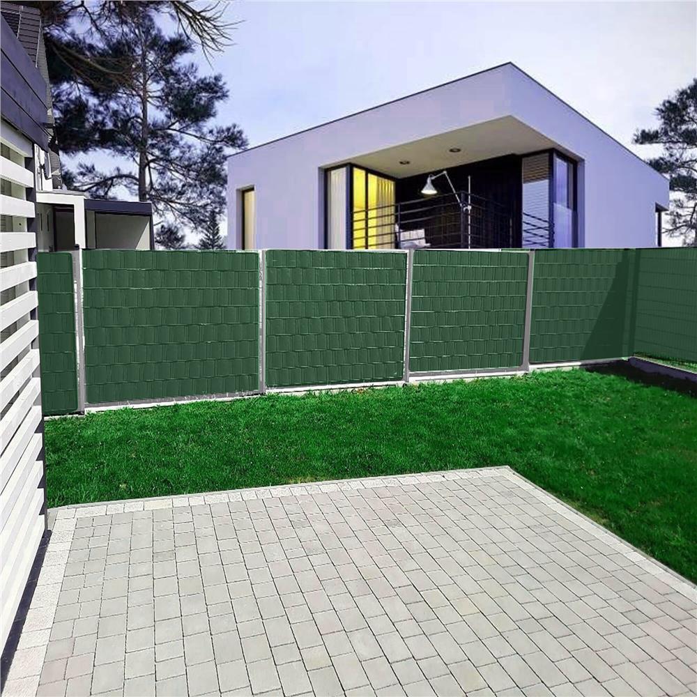 Panou de gard pentru intimitate in gradina, PVC, 50 x 0.19 m, verde