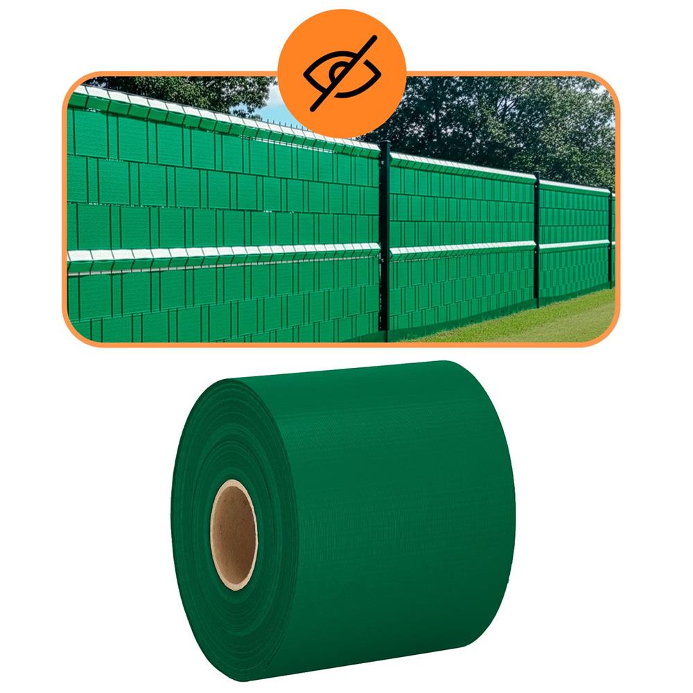 Panou de gard pentru intimitate in gradina, PVC, 50 x 0.19 m, verde