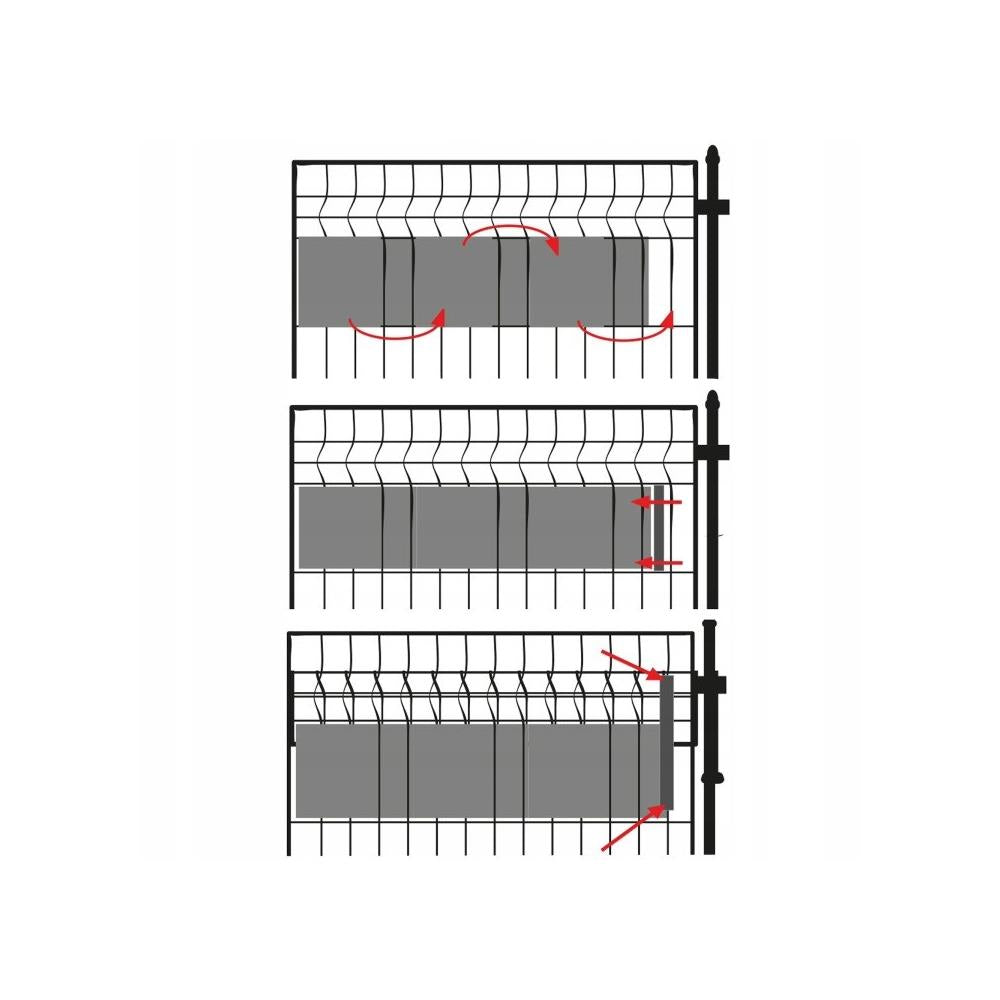 Panou de gard pentru intimitate in gradina, PVC, 50 x 0.05 m, gri antracit