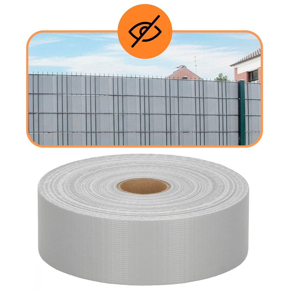 Panou de gard pentru intimitate in gradina, PVC, 50 x 0.05 m, gri
