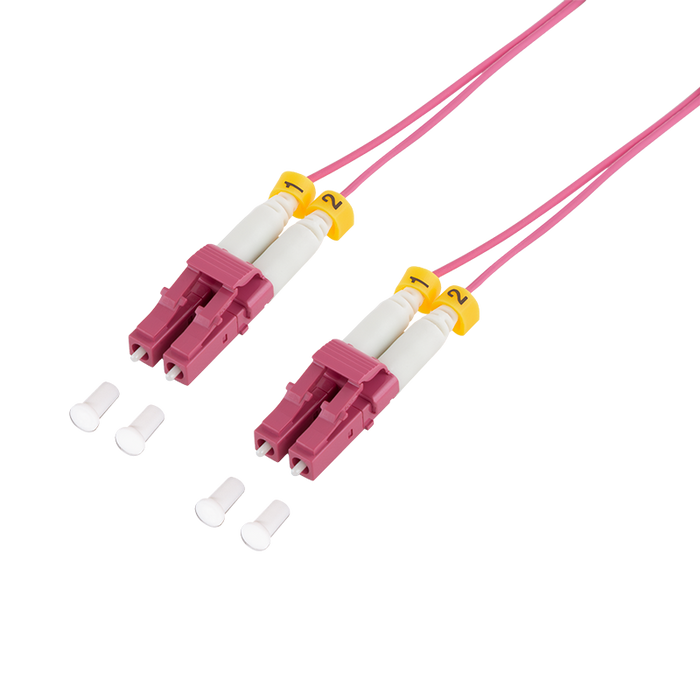 PATCH CORD Fibra Optica Logilink OM4 50/125, multimode, LC/UPC-LC/UPC, LSZH, 5 m, super-slim, violet, "FS4LC05" – Patch