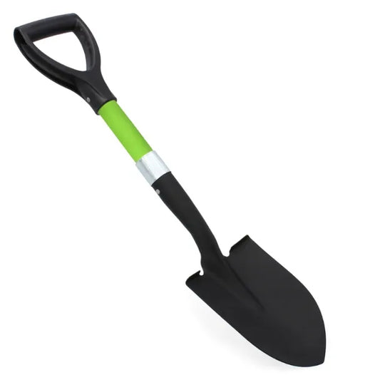 Lopata mini cu lama ascutita, maner fibra de sticla, cap metalic, 68 cm, maner tip D, verde si negru - 2