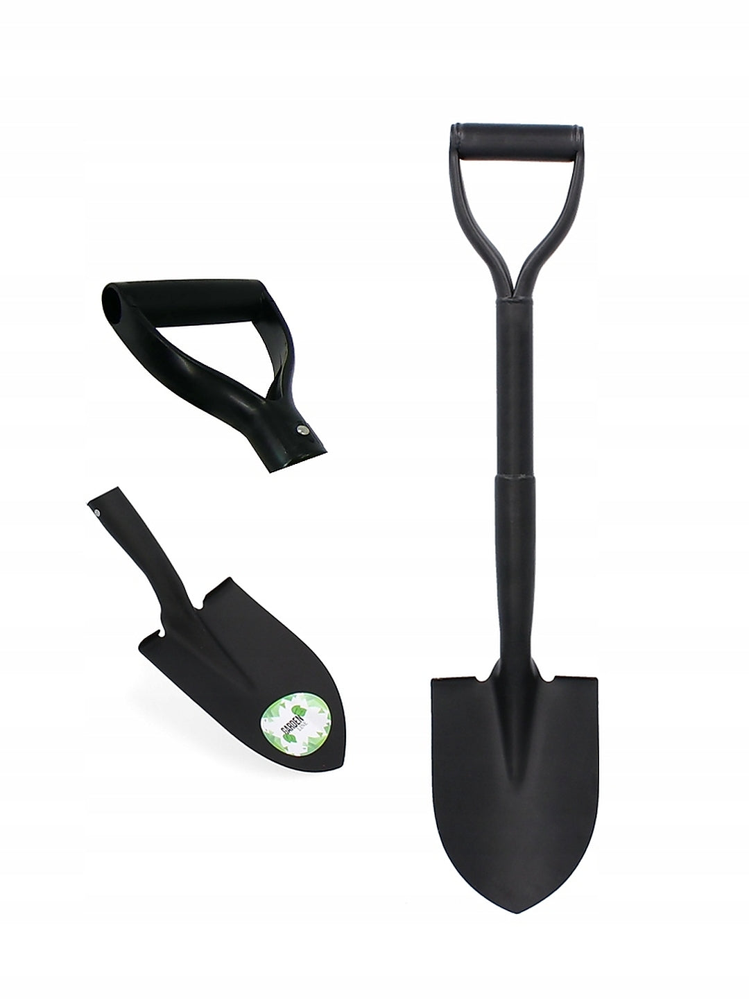 Lopata mica pentru gradina din otel cu maner ergonomic, 67 cm, negru