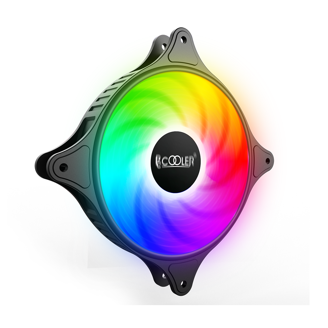 VENTILATOR PCCOOLER PC 120x120x25 mm, RGB LED fix, 3 PIN, Hydro Bearing, fixed LED RGB, 1 buc. in pachet "FX-120-3"
