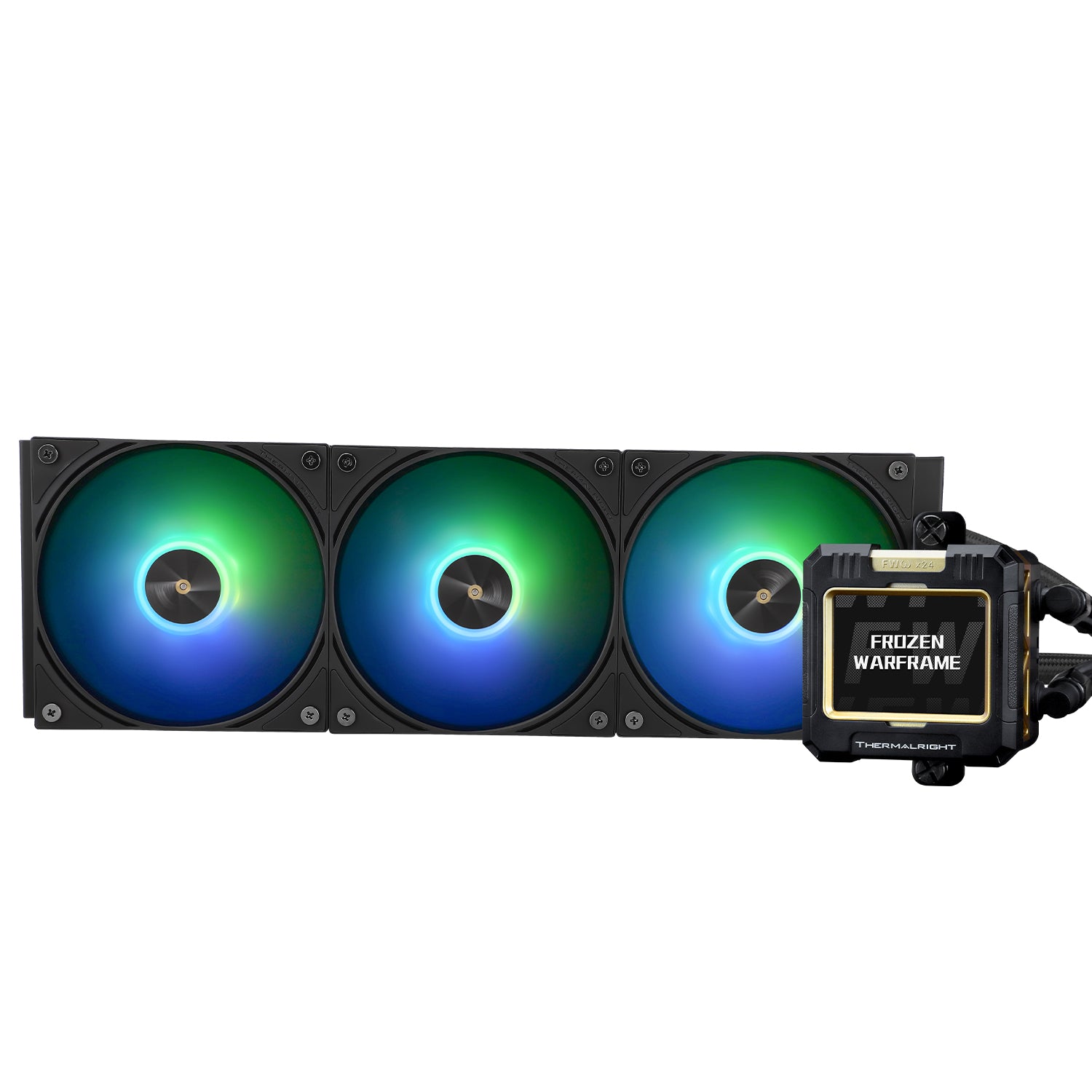 COOLER Thermalright "Frozen Warframe 360 Black Argb ", racire cu lichid, 3 x 120mm, 2000 rpm, ARGB, negru "Frozen Warframe 360 Black Argb "