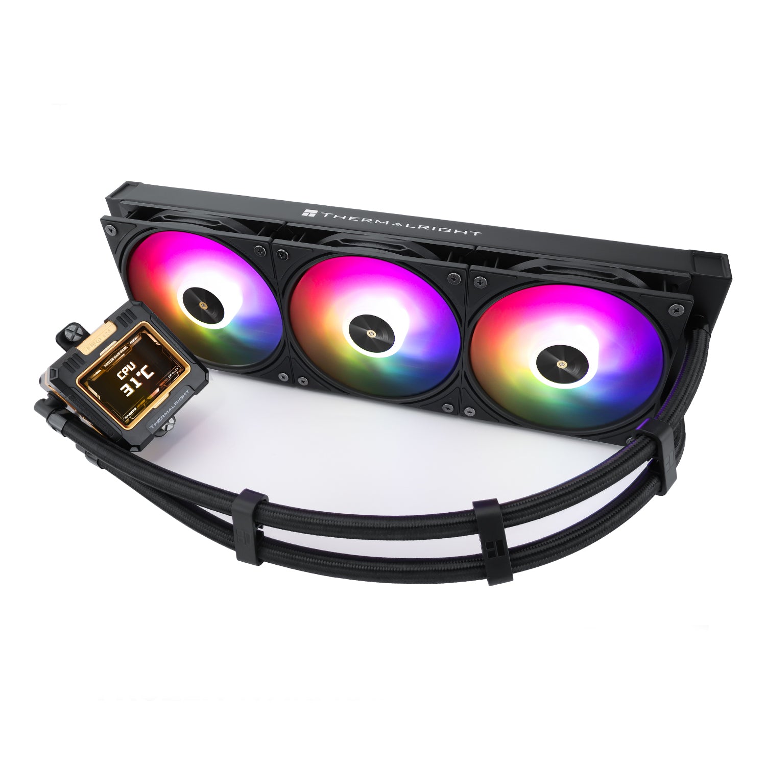 COOLER Thermalright "Frozen Warframe 360 Black Argb ", racire cu lichid, 3 x 120mm, 2000 rpm, ARGB, negru "Frozen Warframe 360 Black Argb "