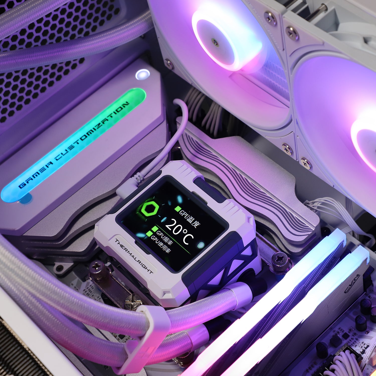 COOLER Thermalright "Frozen Warframe 360 White Argb ", racire cu lichid, 3 x 120mm, 2000 rpm, ARGB, alb "Frozen Warframe 360 White Argb "