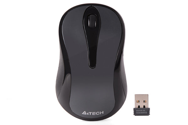 MOUSE A4tech, PC sau NB, wireless, 2.4GHz, optic, 1000 dpi, butoane/scroll 3/1, , gri, "G3-280A-GG"