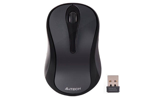 MOUSE A4tech, PC sau NB, wireless, 2.4GHz, optic, 1000 dpi, butoane/scroll 3/1, , gri, "G3-280N-GG"