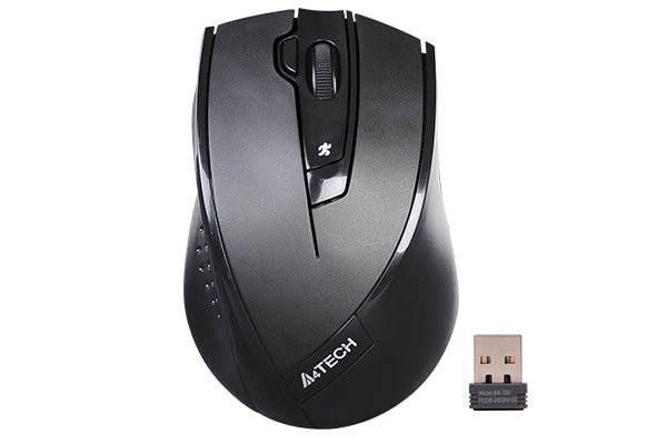 MOUSE A4tech, PC sau NB, wireless, 2.4GHz, optic, 2000 dpi, butoane/scroll 5/1, buton selectare viteza, negru, "G9-730FX-BK"