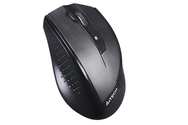 MOUSE A4tech, PC sau NB, wireless, 2.4GHz, optic, 2000 dpi, butoane/scroll 5/1, buton selectare viteza, negru, "G9-730FX-BK"