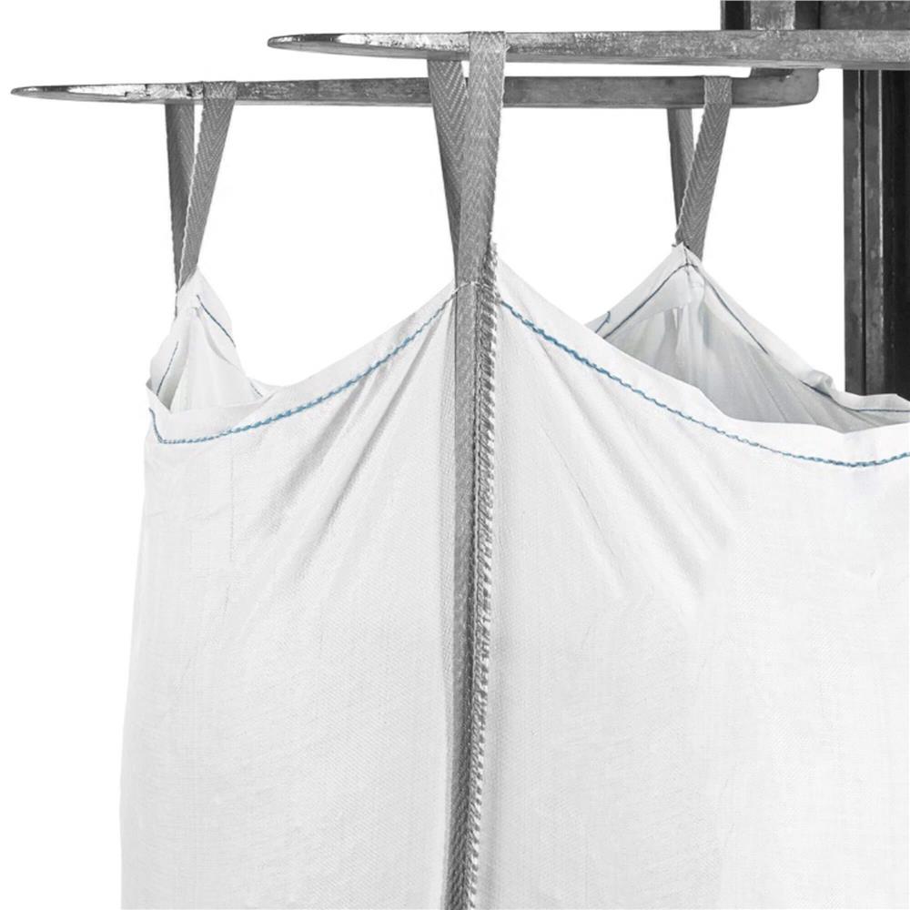 Sac gradina big bag cu evacuare in partea de jos, pentru frunze si deseuri vegetale, 1300 L, 1000 kg, 90x90x160 cm, alb
