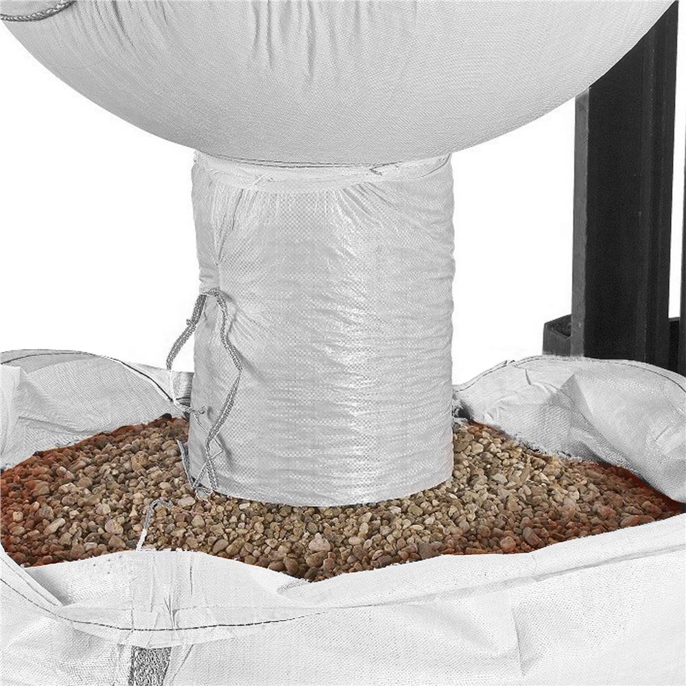 Sac gradina big bag cu evacuare in partea de jos, pentru frunze si deseuri vegetale, 1300 L, 1000 kg, 90x90x160 cm, alb